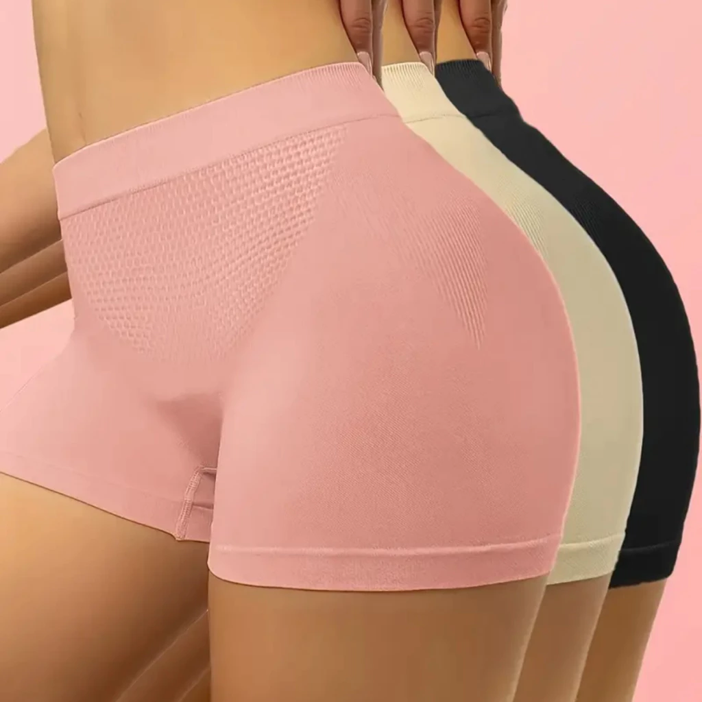 Kit 5 Calcinha Box em Microfibra Cueca feminina– Shortinho Confortável, Respirável e com Cintura Média para Uso Diario — imagem 1