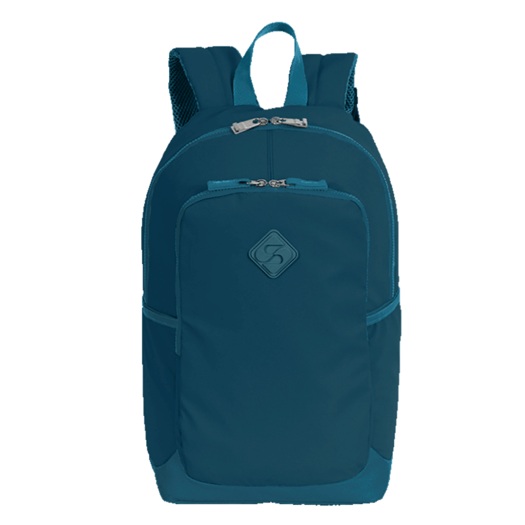 Mochila Sestini Magic Verde Petróleo Grande 24L – Nylon Resistente, Bolso Anti-Furto