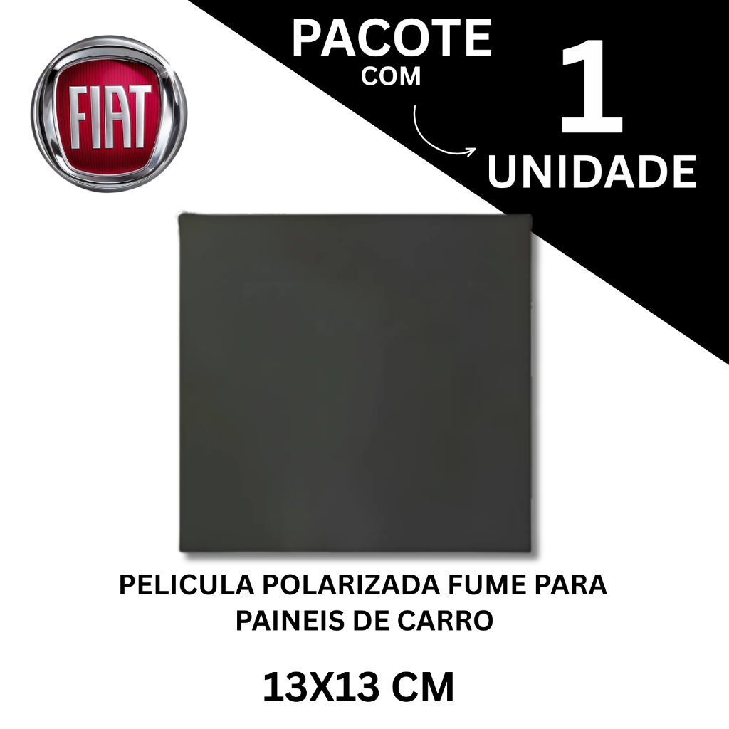 Pelicula Polarizada 13x13cm para Paineis e Displays Fiat Stilo / Uno / Strada / Palio