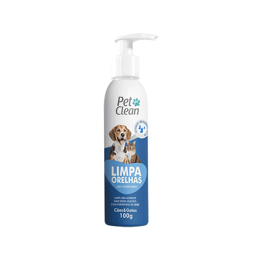 Limpa Orelhas p/ Cães e Gatos 100g Pet Clean em Oferta na Shopee