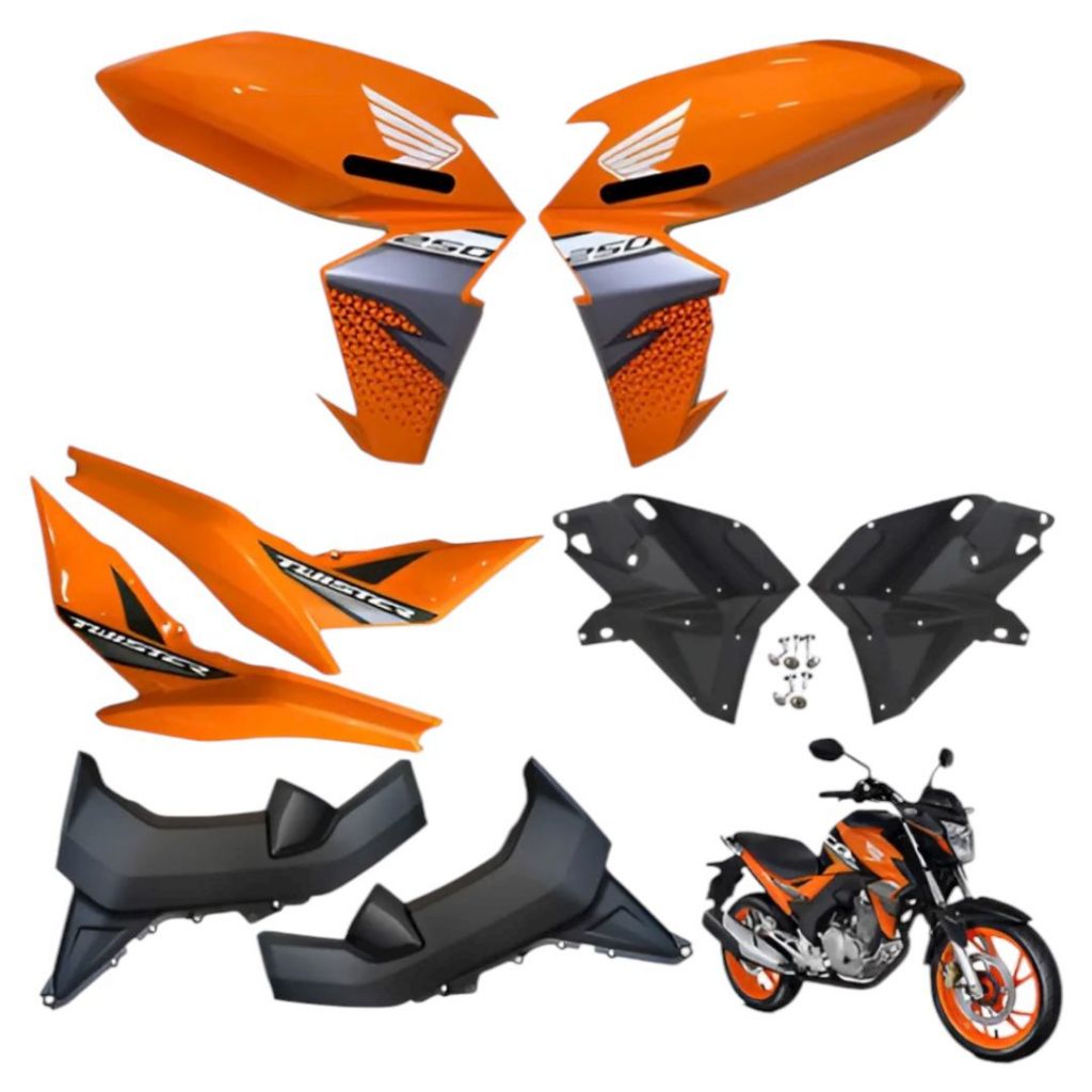 ASA ABA TANQUE + RABETA CB 250 f Twister 19/20 LARANJA