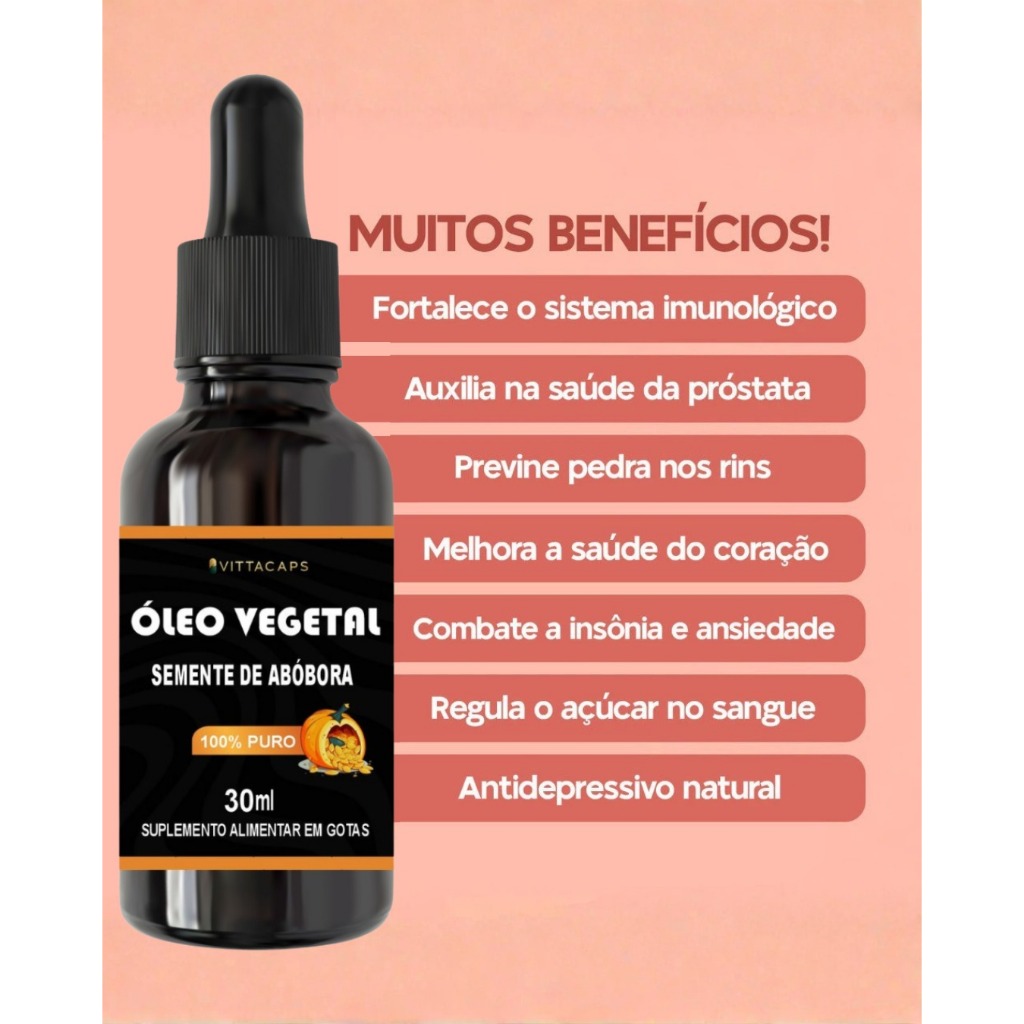 Óleo Semente de Abóbora 100% Puro 30ml