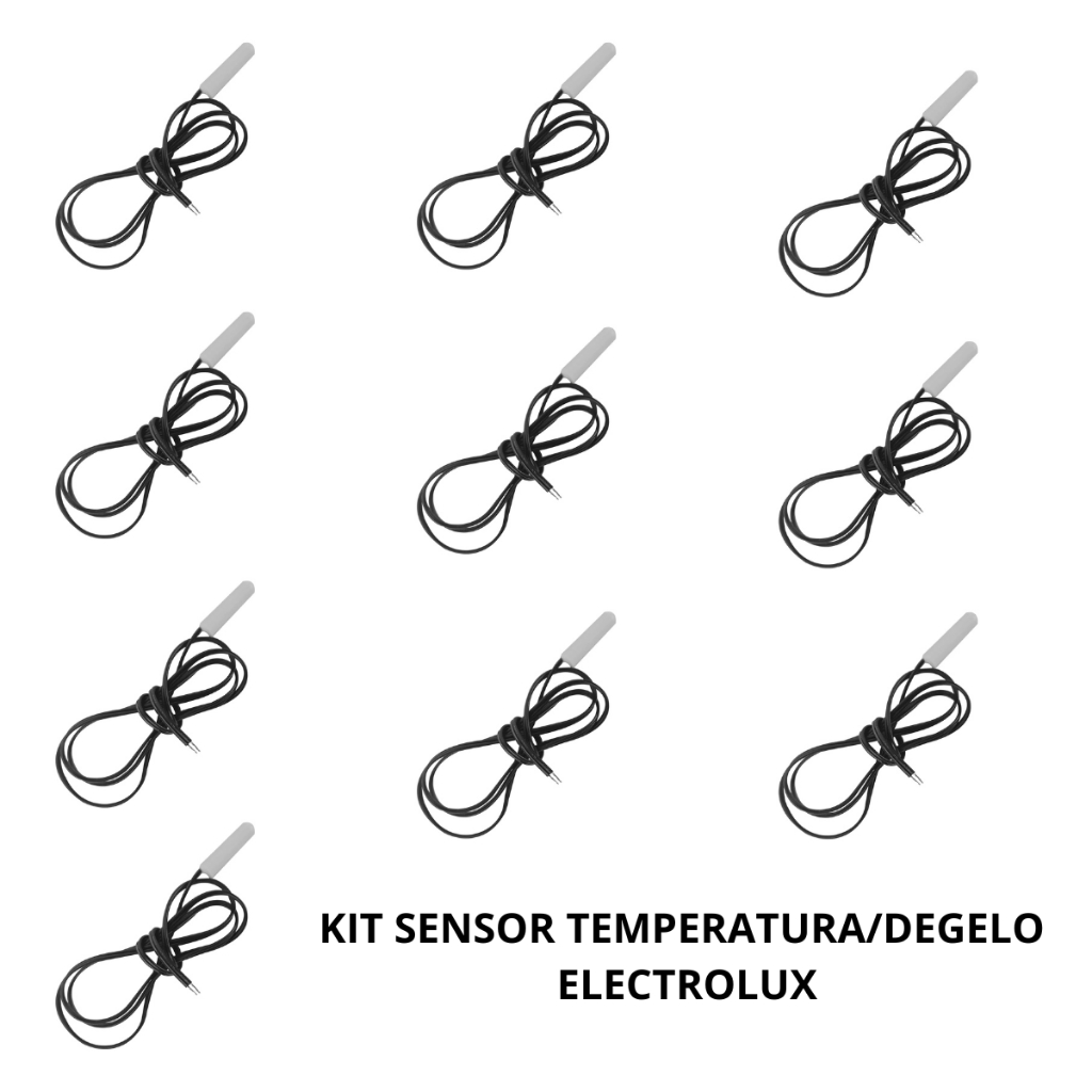 Kit Sensor Temperatura/Degelo Electrolux 10K DF35 DF36 DF37 DF38 DF39 DF42 DF46 DF50 DFN41 DFN42 DFN44