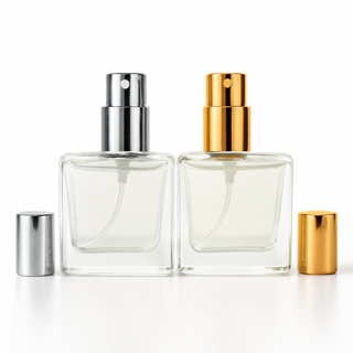Kit 10 a 30 Frascos de Perfume 50ml Cubo - Luxo com Válvula Spray Dourada e Prata Vidro para Perfume em Oferta na Shopee