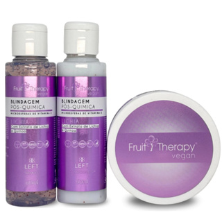 Kit Trattamento Blindagem Pós-Química Lichia Fruit Therapy MINI c/3 Itens Left em Oferta na Shopee