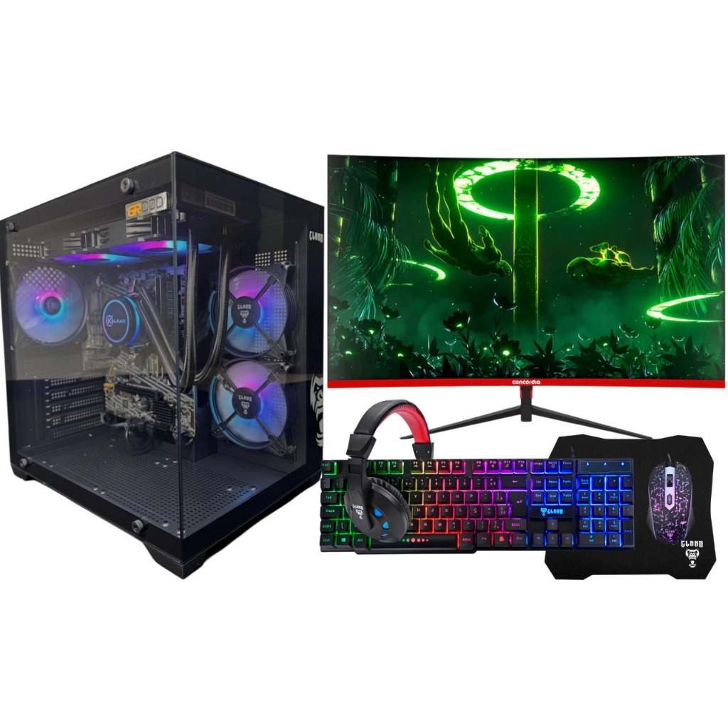 Pc Gamer Aquario Completo AMD Ryzen 7 5700g A520 32gb Ddr4 3200Mhz Ssd 960Gb Fon