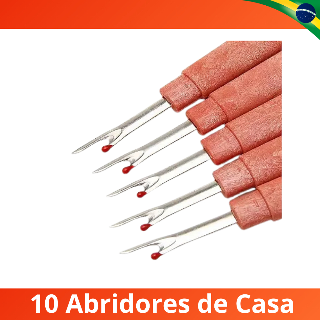 Kit 10 Abridor de Casa para Costura Grande 13,5cm Desmanchador em Oferta na Shopee