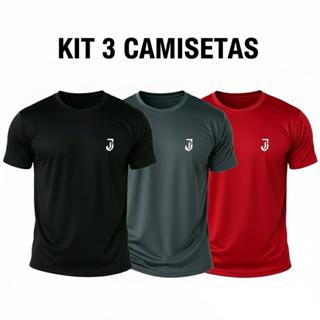 Kit 3 Camisetas Poliéster DryFit Masculina Lisa Academia Corrida Casual Esportes Confortável Atividade em Oferta na Shopee