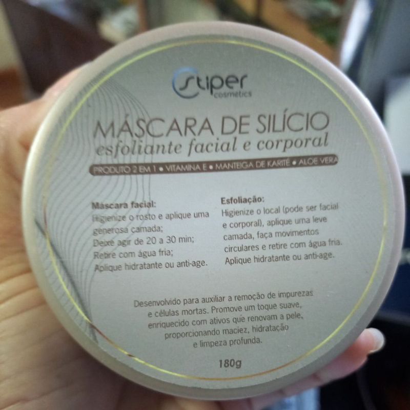 máscara esfoliante stiper facial e corporal com micro cristais de silício