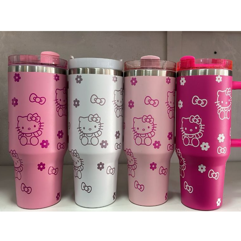 Copo Térmico Hello Kitty 1.2L com Alça, Tampa e Canudo | Quente/Frio  – Inox Parede Dupla – Várias Cores em Oferta na Shopee