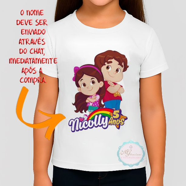 Camiseta Personalizada Maria Clara e JP Com Nome