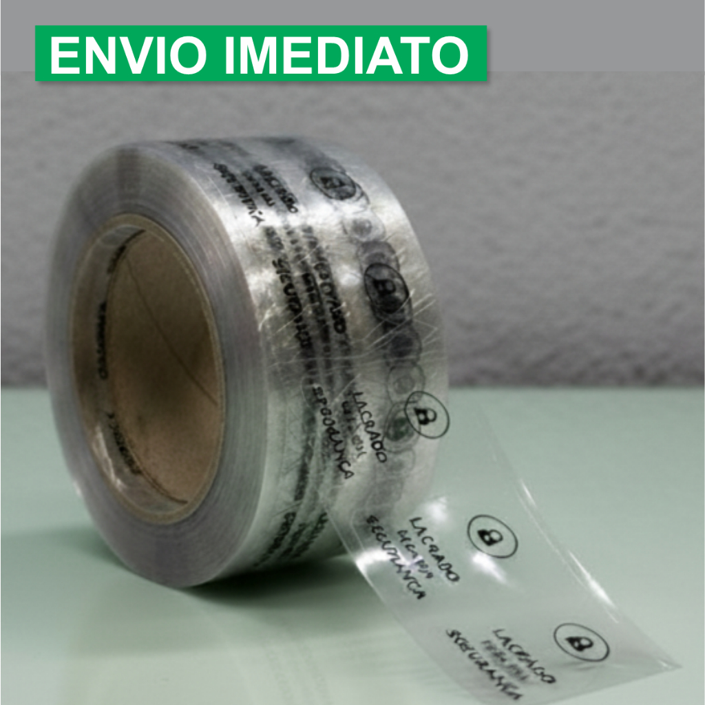 1.000 Etiquetas Lacres de Segurança Adesivos  BOPP TRANSPARENTE CADEADO PRETO 1,5x2,5cm