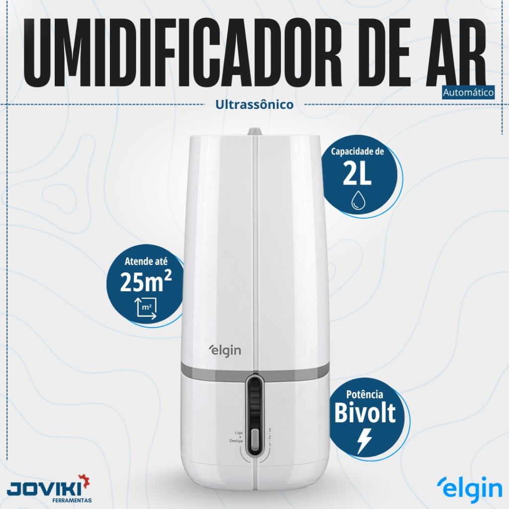 Umidificador De Ar Ultrassónico 2 Litros Elgin Bivolt Branco em Oferta na Shopee