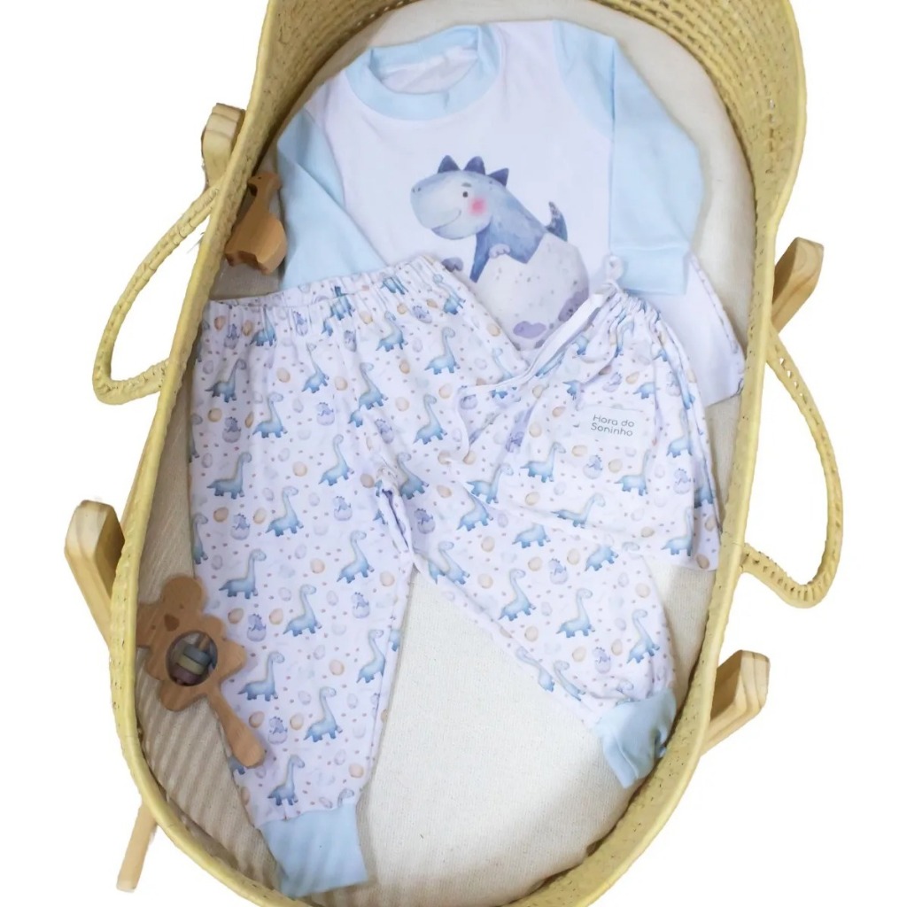Pijama Infantil Menino Conjunto Estampado com Blusa e Calça Comprida Confortável para Dormir