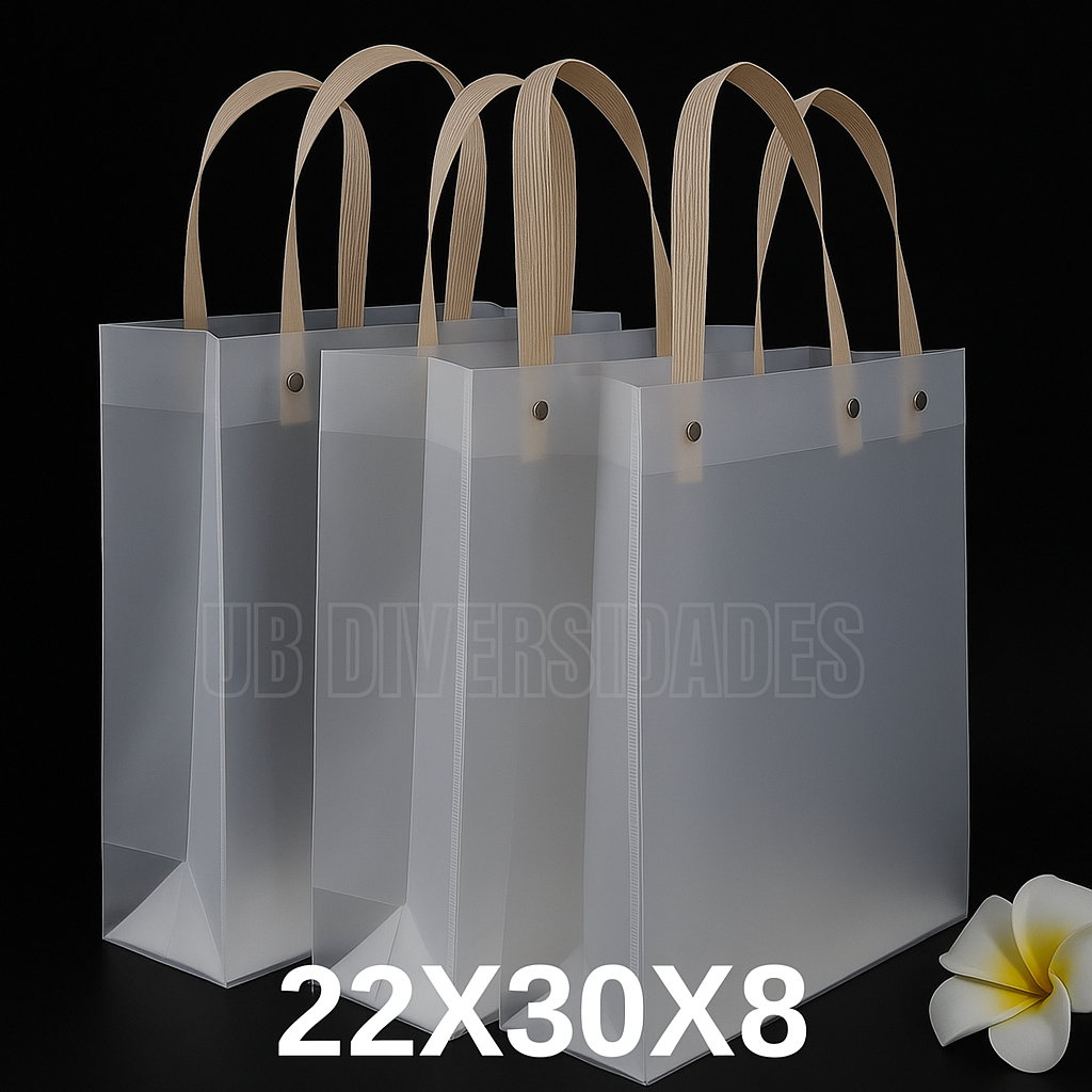 Sacolas de Plástico Transparente Fosco 12 unidades 30 cm para presentes decoração lembrancinha em Oferta na Shopee