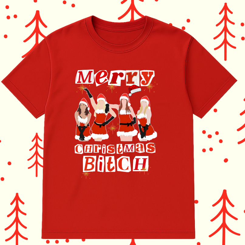 Camiseta Merry Christmas Bitch Filme Meen Girls Feliz Natal Natalino l Unissex 100% Algodão