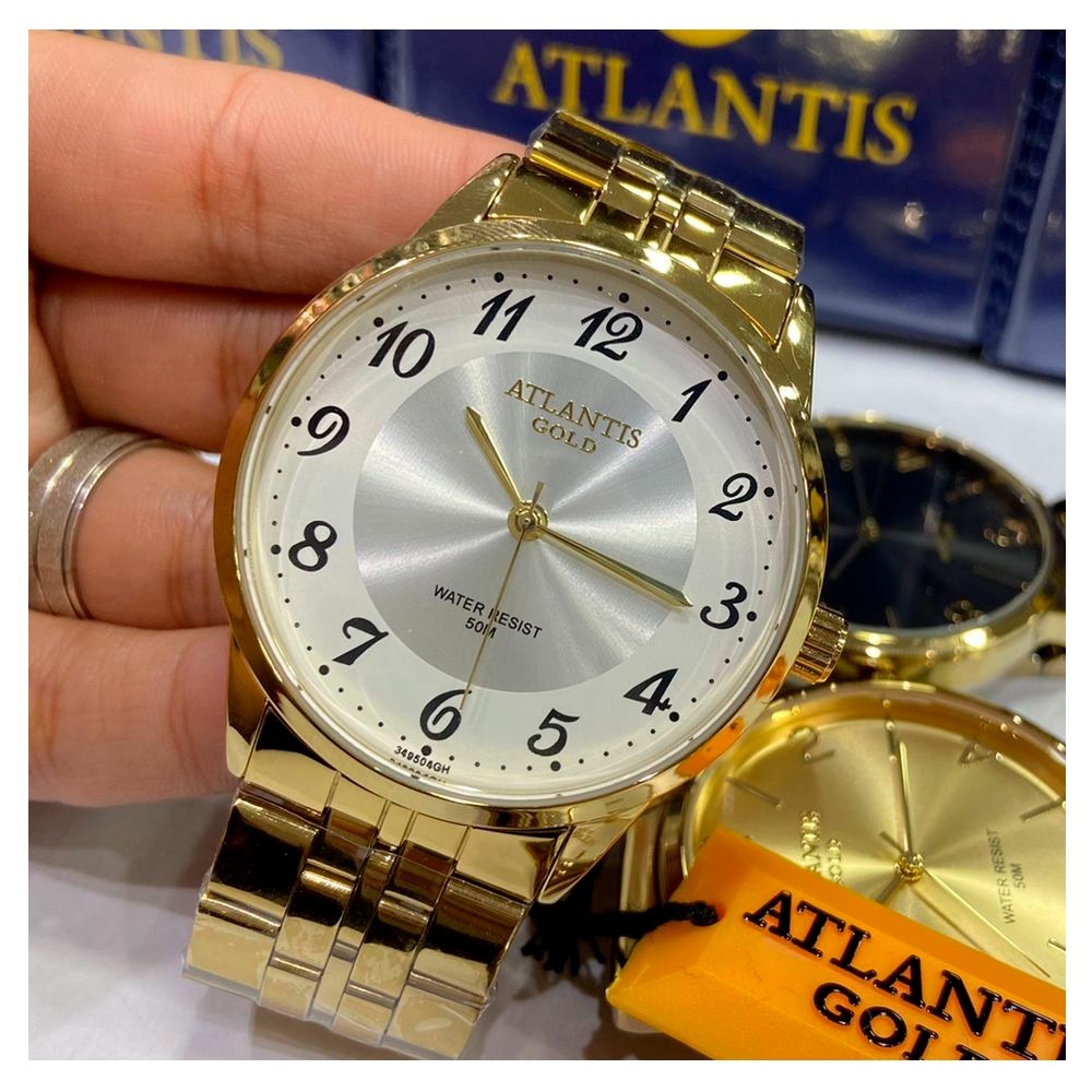 RELÓGIO ATLANTIS GOLD FEMININO DOURADO ORIGINAL + CAIXINHA LUXO