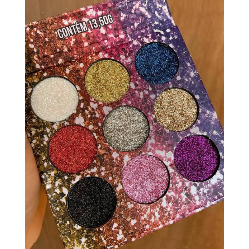 Paleta De Sombras Glitter LUDURANA/ Sombra yoyomaquiamor glitter neon