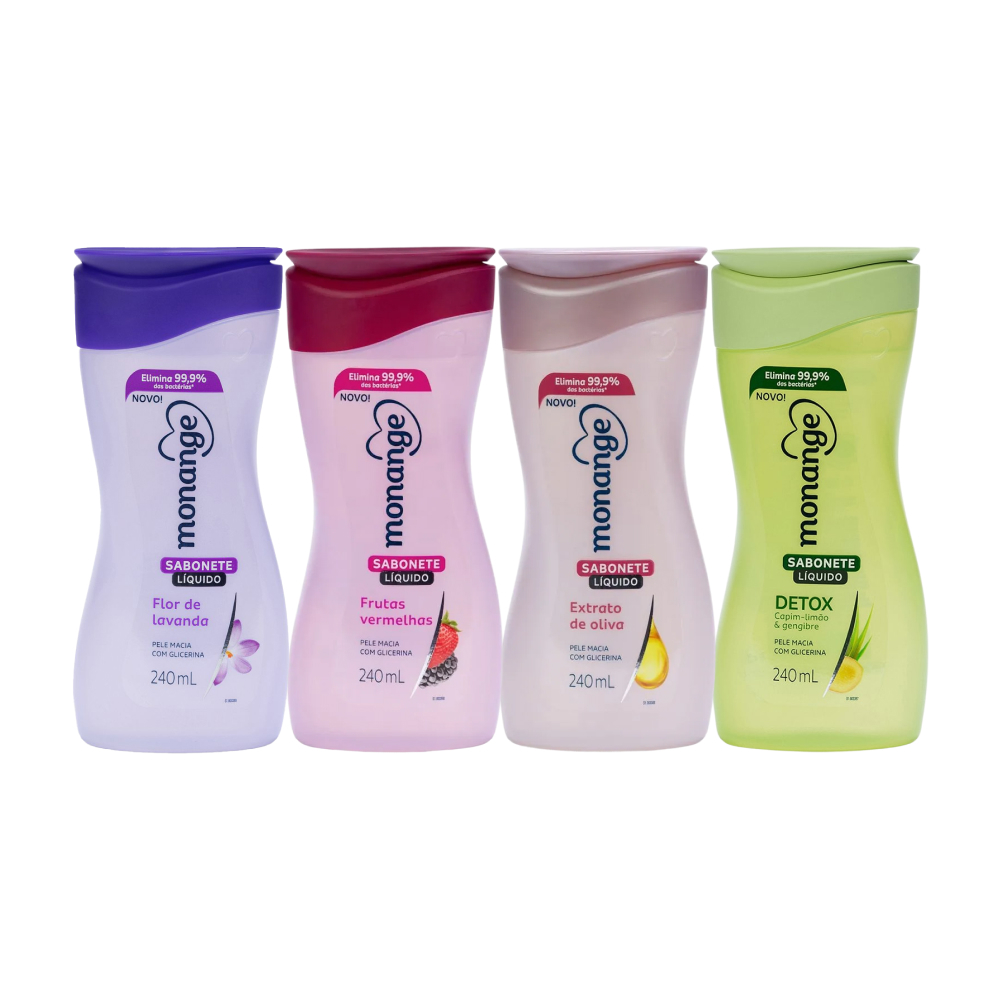 Kit Banho Premium com sabonetes Monange - 4 produtos em Oferta na Shopee