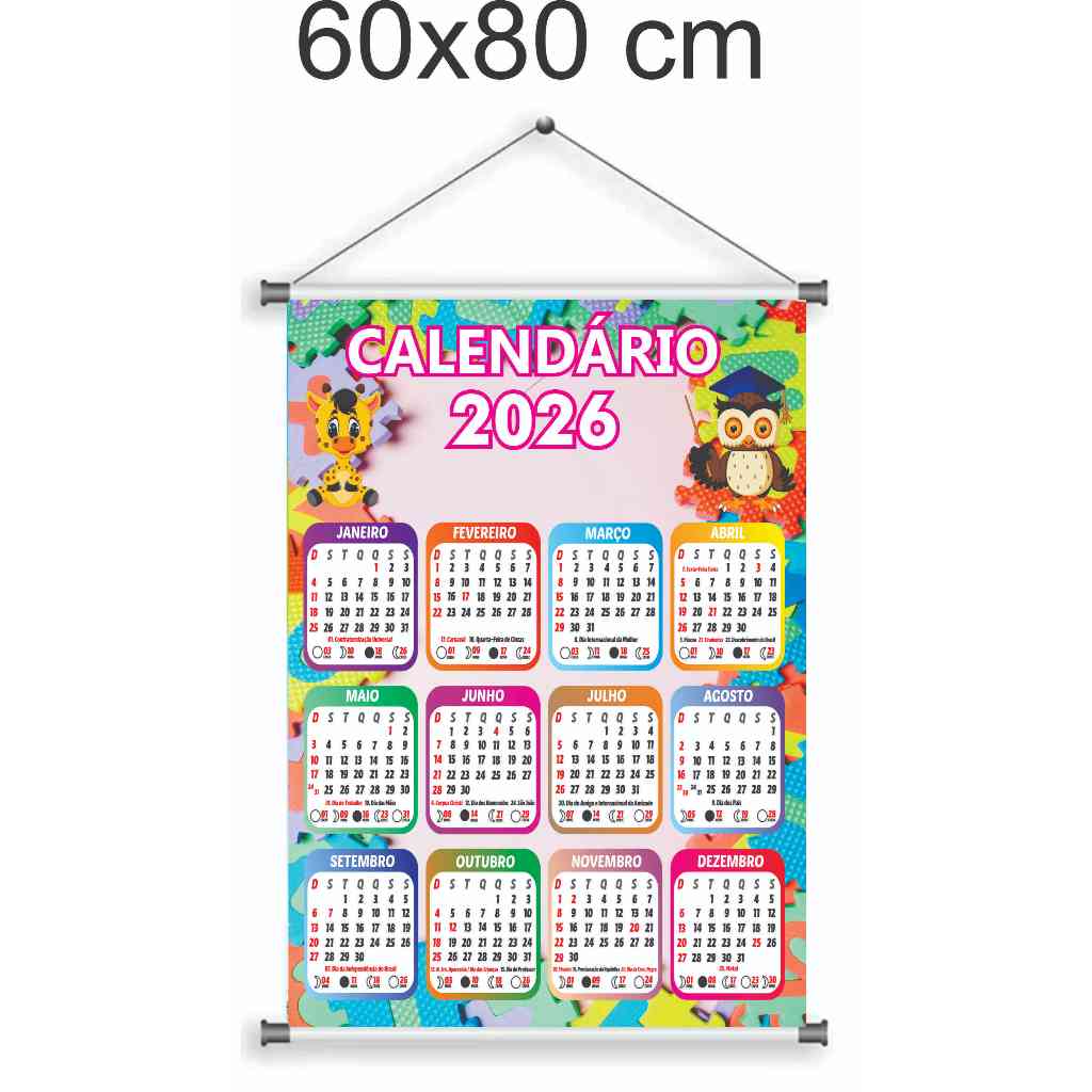 banner calendário 2026 em Oferta na Shopee