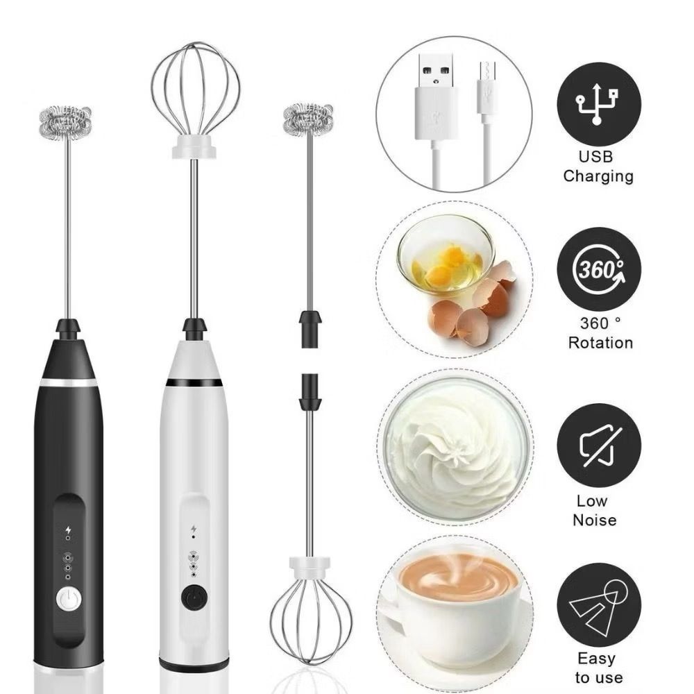 Batedor TAMANHO GRANDAO Misturador Mixer Elétrico para Bebidas Leite Café Clara de Ovos 2 em 1