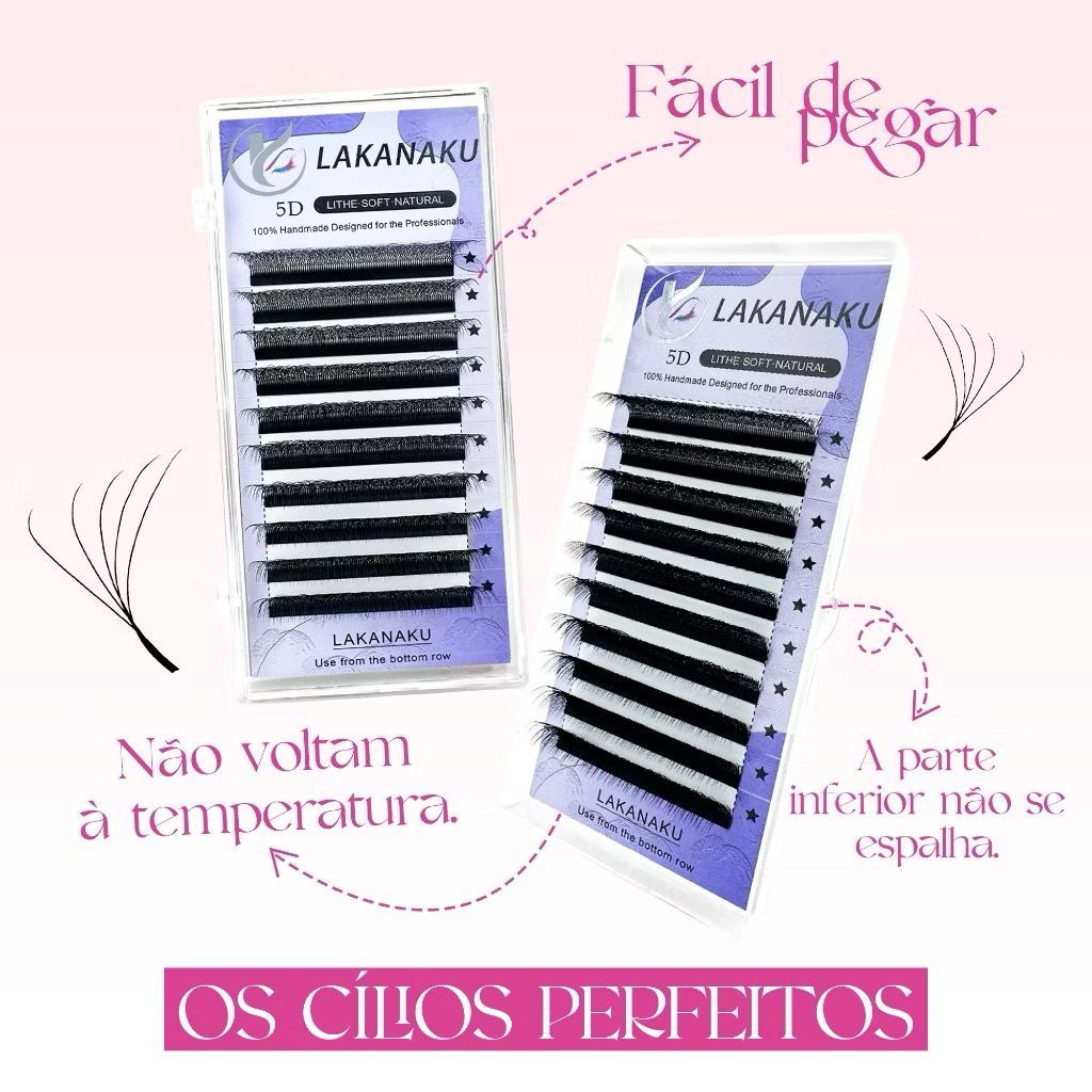 LAKANAKU 5D W Extensões De Cílios Em Forma De 0.07D  Faux Mink Natural Pestanas Profissionais Suaves em Oferta na Shopee