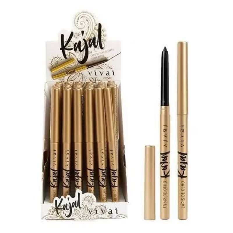 Box C/ 48 Pcs Lápis de Olho Retratil Kajal Vivai 2121.1.1