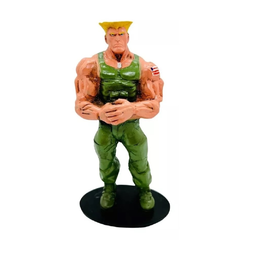 Boneco Colecionável Guile Street Fighter  Estátua Action Figure Game Resina