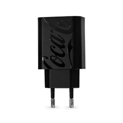 Carregador USB-C 20W Preto | PD Charger Coca-Cola