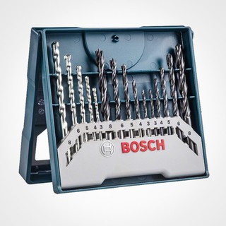 Kit Jogo De Brocas Estojo 15 Peças X-Line Bosch Madeira Metal Concreto Para Furadeiras