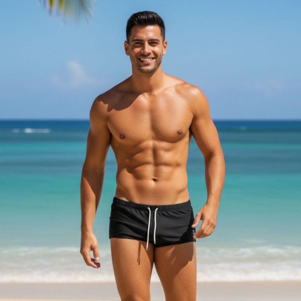 Sunga Masculina Original Boxer Moda Praia Com Forro e Cordão Natação Ajustável em Oferta na Shopee