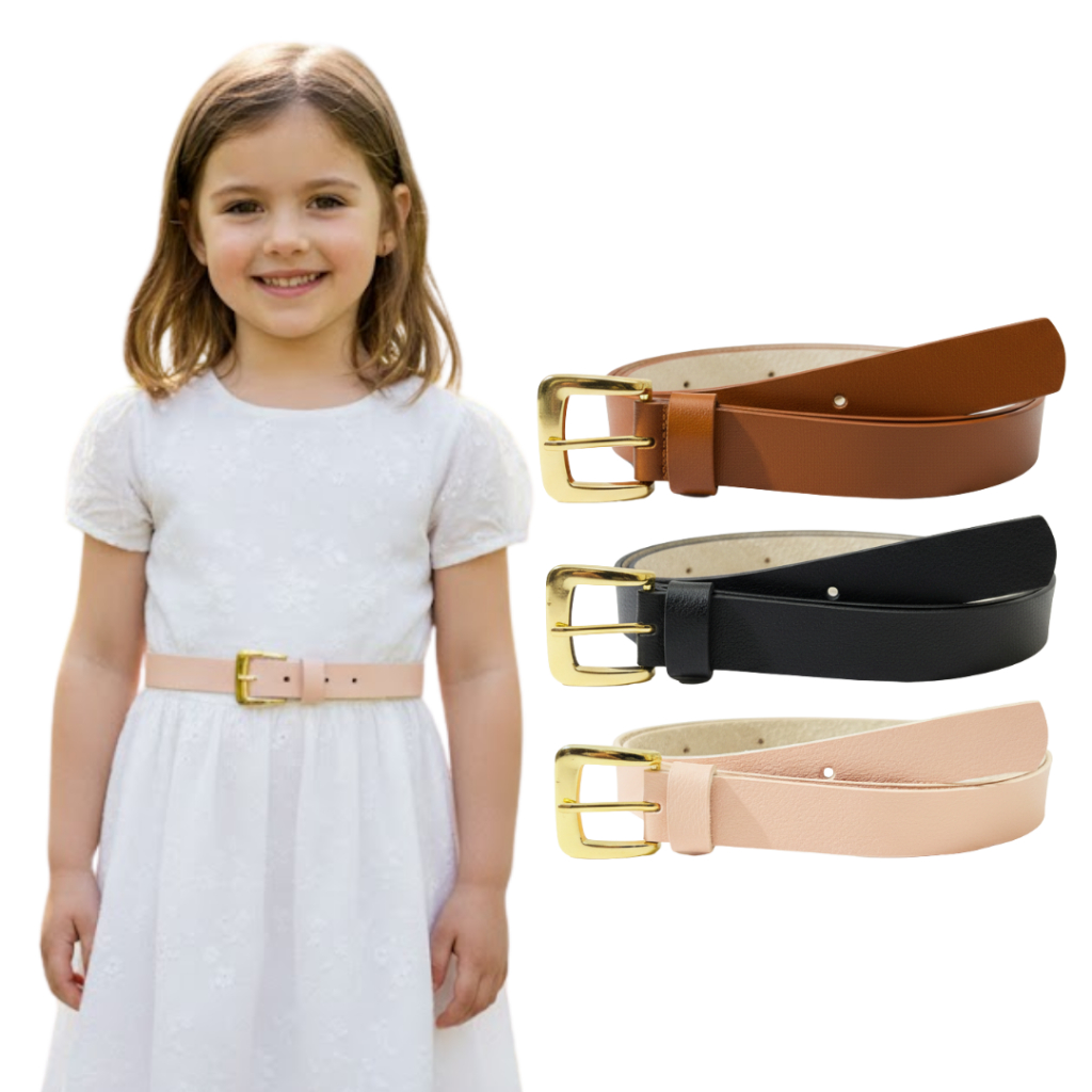 Kit 3 Cintos Infantil Fino Feminino Delicado Moda Kids Fivela Dourada 2cm largura - Lolo em Oferta na Shopee