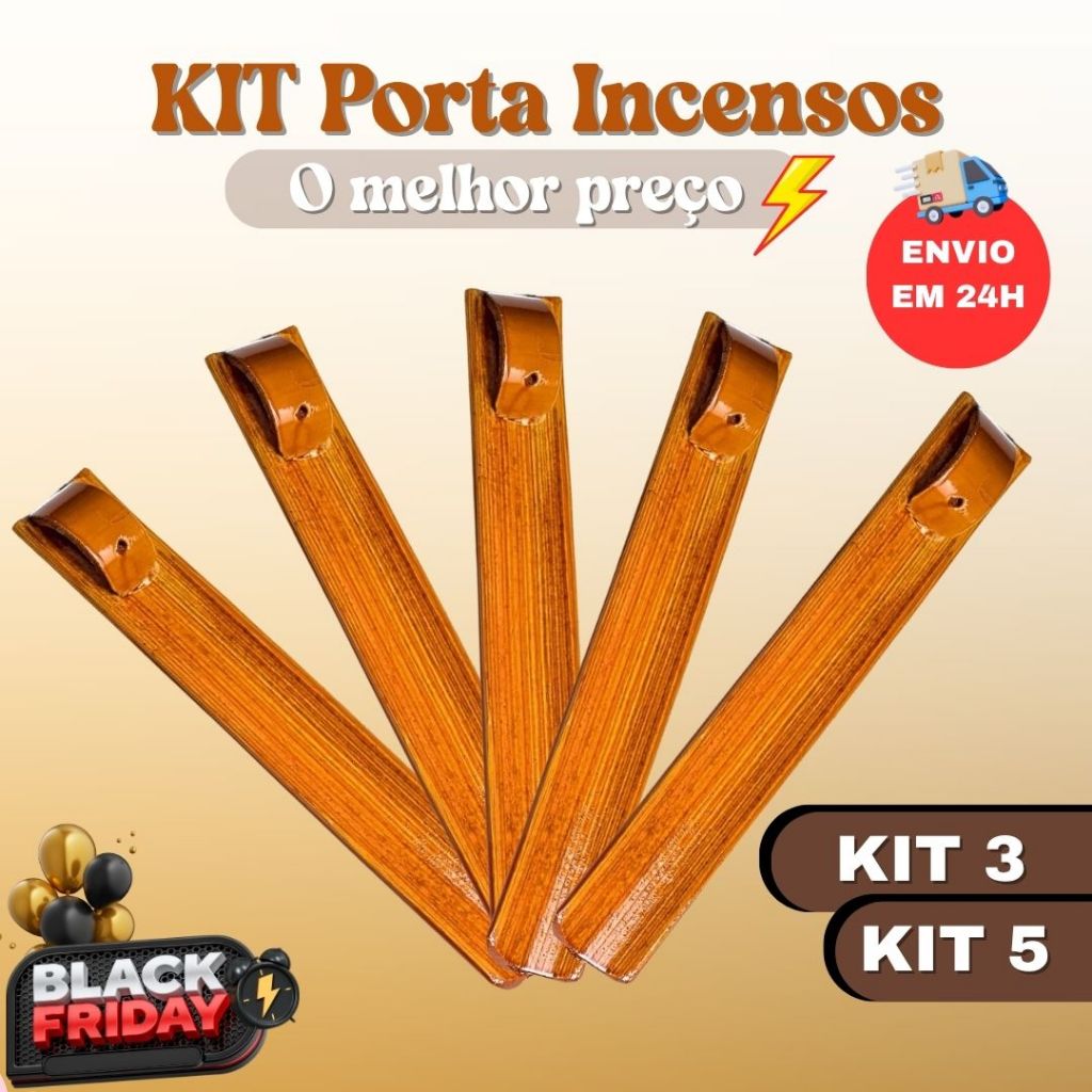 Kit Porta Incensos de Madeira Natural Envernizado em Oferta na Shopee
