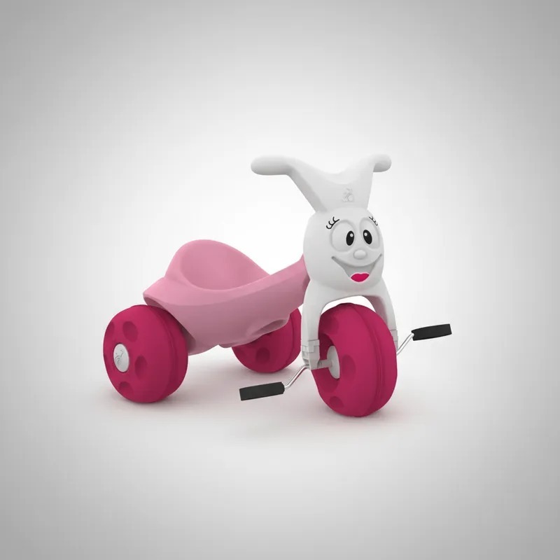 Carrinho de Passeio Triciclo Infantil Europa Rosa com Pedal - Bandeirante em Oferta na Shopee