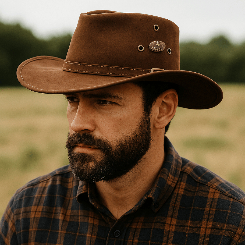 Chapéu Couro Legítimo Kapell Estilo Cowboy Texas Moda Country Sertaneja Western Rústico Rodeio 2026