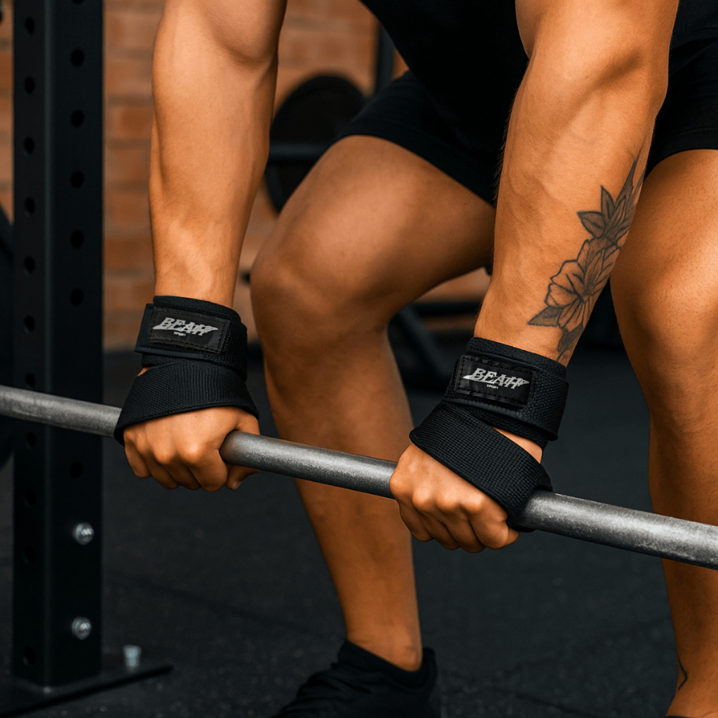 Strap 8 Academia Musculação Crossfit Pegada Firme Preto Treino Força Resistência Alta Durabilidade