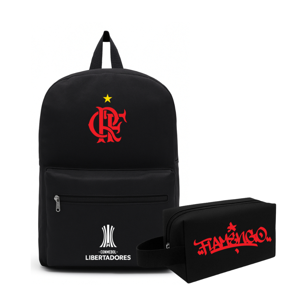 Mochila e Estojo Escolar Trabalho Resistente Alça Reforçada Faculdade Moderna Casual Premium