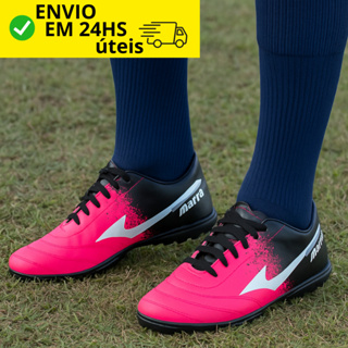 Chuteira Rosa Pink Society com Trava Futsal Salão Bico Reforçado Adulto Unissex PROMOÇÃO do 34 ao 45 em Oferta na Shopee