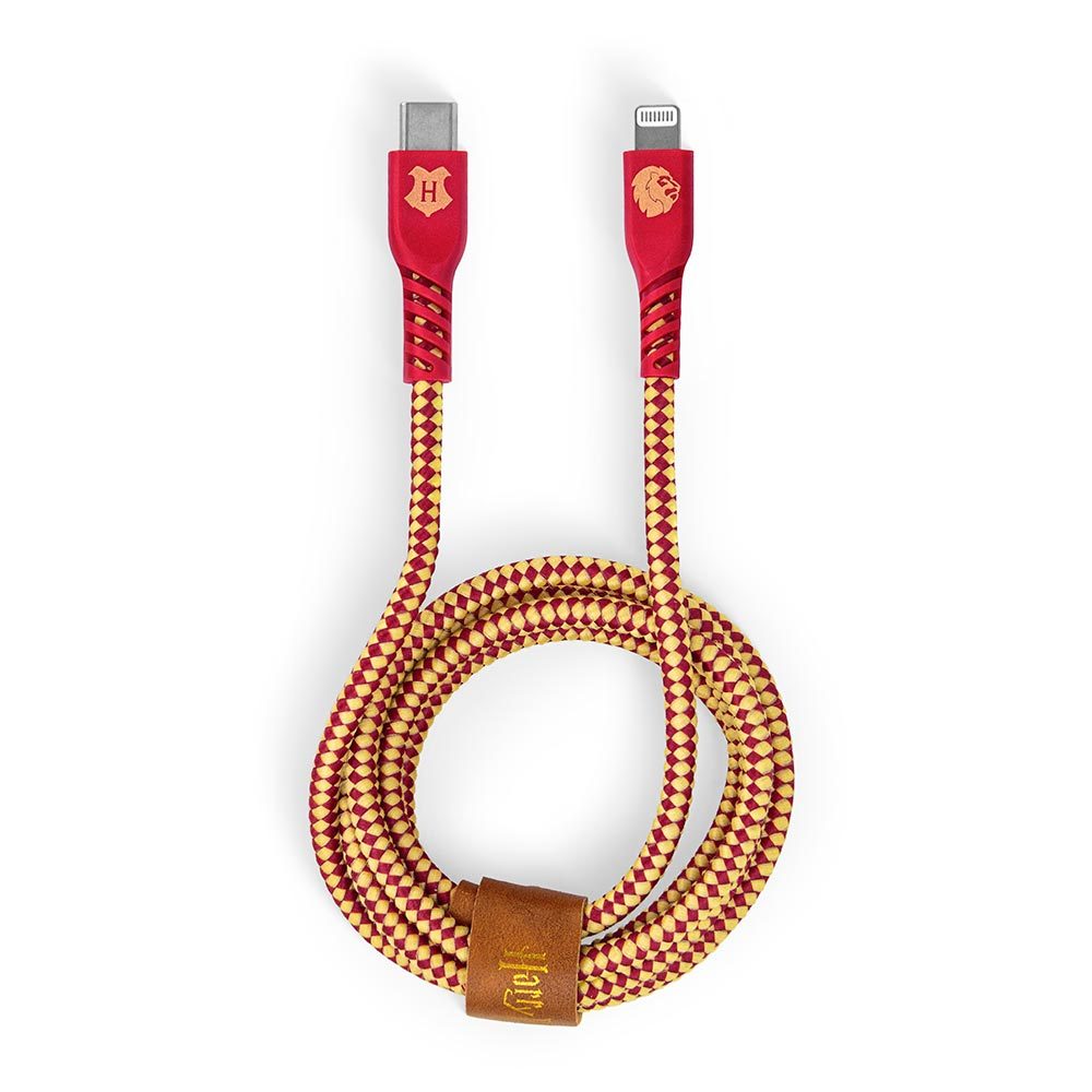 Cabo MFi Lightning para USB-C Vermelho | Grifinória Harry Potter em Oferta na Shopee