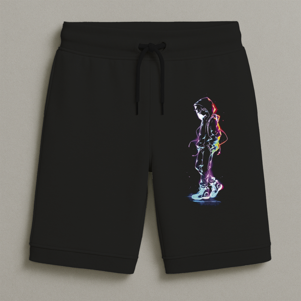 Bermuda Moletom Masculina Infantil Estampada Menino Neon Conforto Streetwear Do Tamanho 8 Ao 16