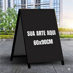 CAVALETE PERSONALIZADO/ENVIE SUA ARTE/60X90CM/FRENTE E VERSO