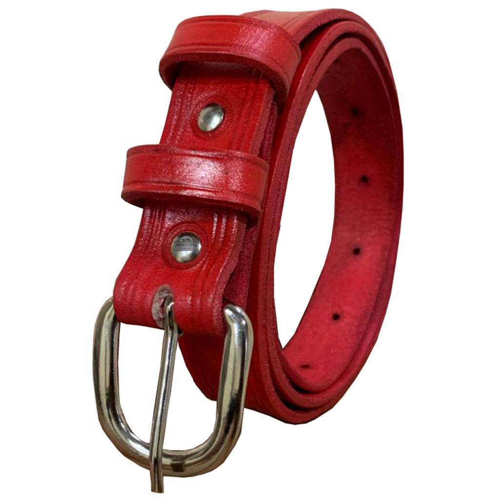Cinto Vermelho Feminino Couro Legítimo Fashion Até Plus Size 25mm de Largura MCS7166 em Oferta na Shopee