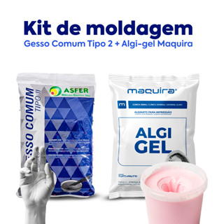 Kit de Moldagem pés e mãos de Bebê - Alginato + Gesso Branco Especial para Moldagens Odontologia - ENVIO RÁPIDO em Oferta na Shopee