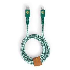Cabo USB-C para Lightning Certificado MFi para iPhone 1,2m Trançado Verde Sonserina Harry Potter