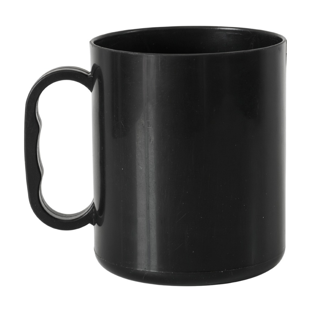 Kit Canecas 450ml Plástico Preta Crianças Merenda Creche Resistente Café em Oferta na Shopee