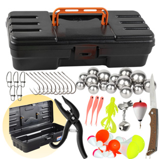 Kit de Pesca Completo Maleta com  Acessórios Essenciais - LEIA A DESCRIÇÃO. boias anzol chumbada canivete isca.