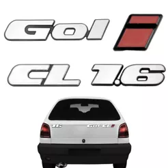 Kit Emblema Volkswagen Gol CLI 1.6 1995 a 2005 4 Peças