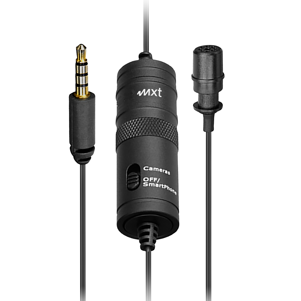Microfone Lapela Para Smartphones E Câmeras Dslr - Mxt M1 Preto