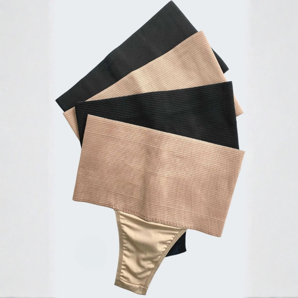 Calcinha Modeladora Cós Alto Cinta Redutora de Medidas Zero Barriga Lingerie Feminina Kit e Avulsos
