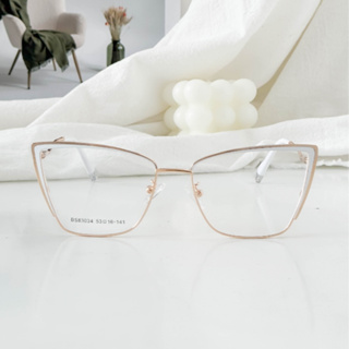 MELINDA MODA  Armação Para Óculos de Grau Feminino Metal Pequeno Gatainho Moda 83034 em Oferta na Shopee